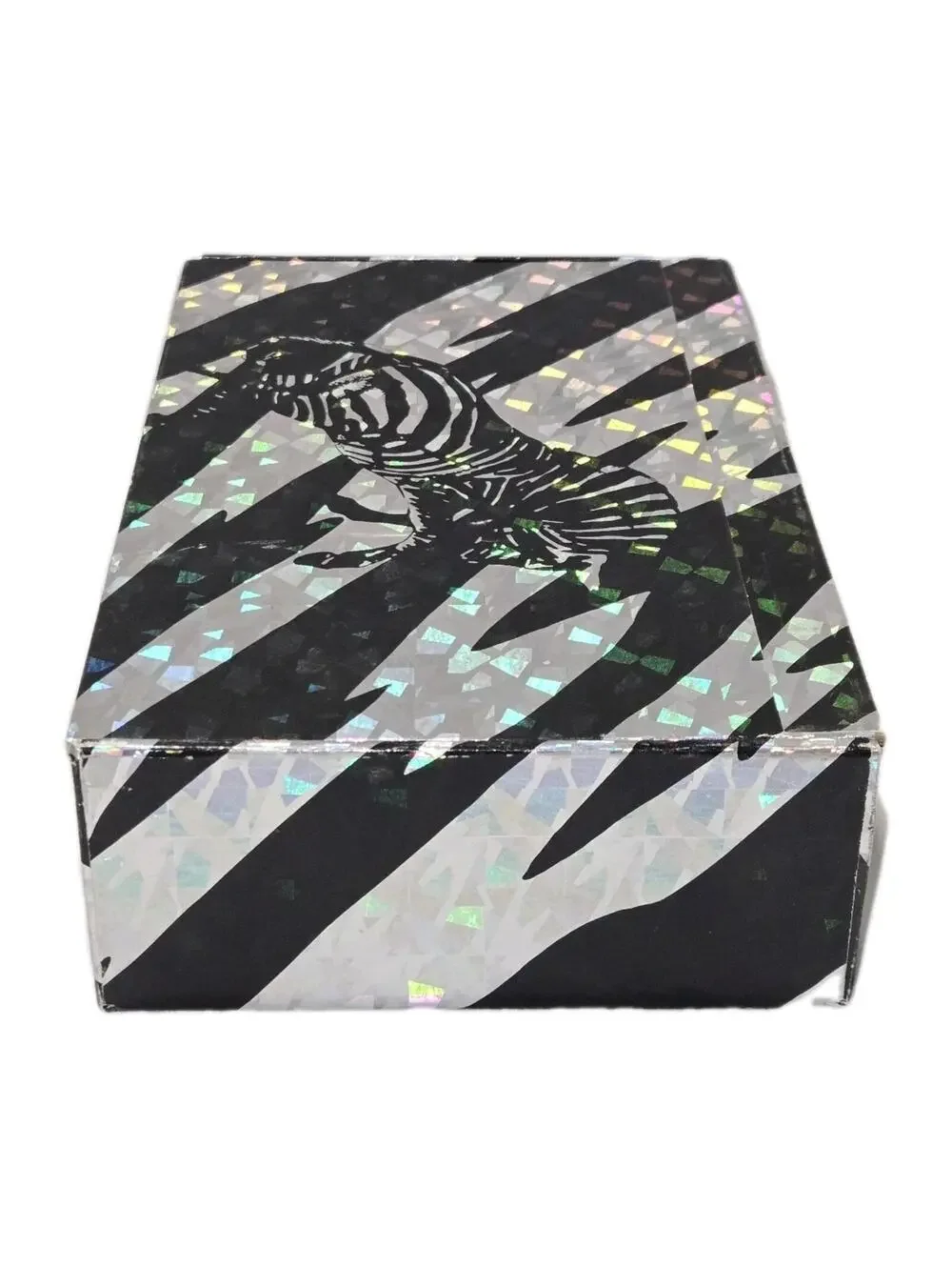 Vintage School Pencil Box Zebra Cracked Ice Made in USA General Box Company, EUC